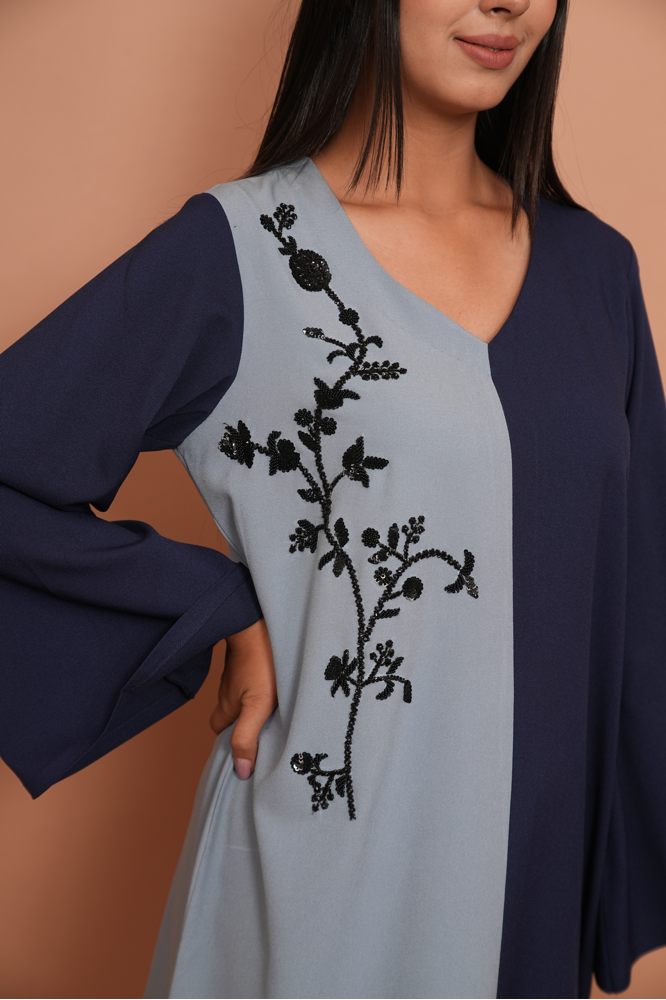 Blue Embroidered Kurti