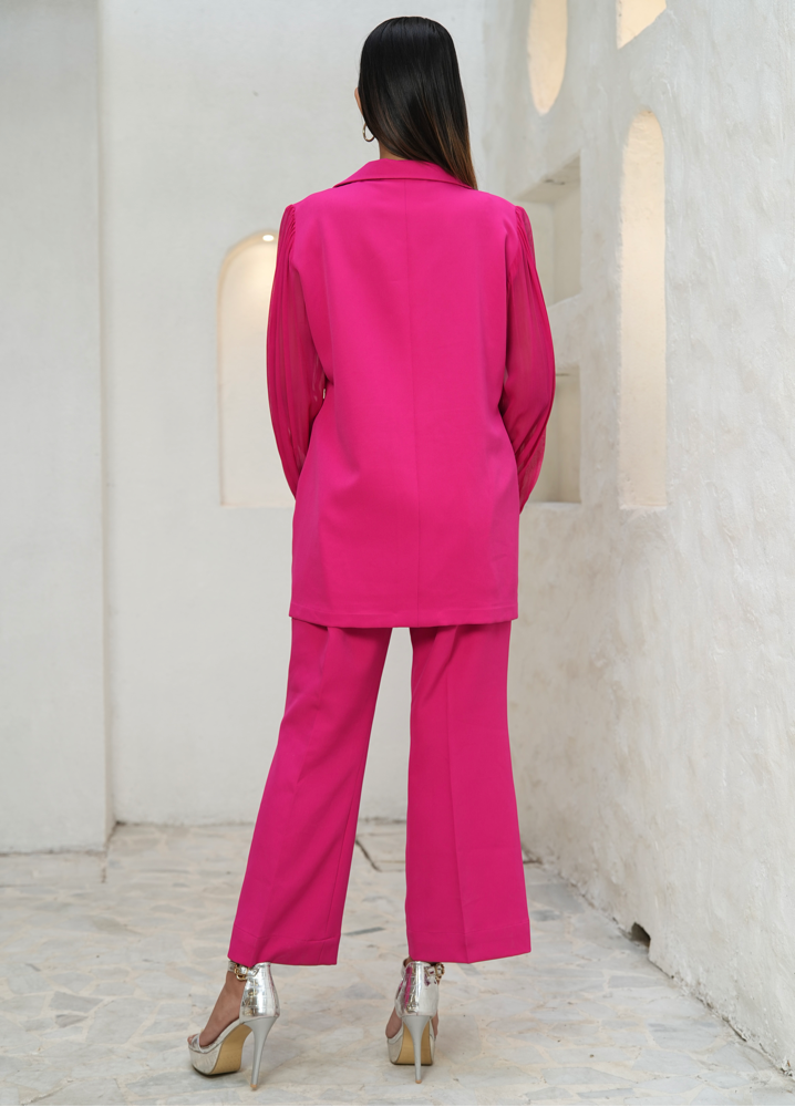 Pink Pearl Embellished Fuchsia Shirt