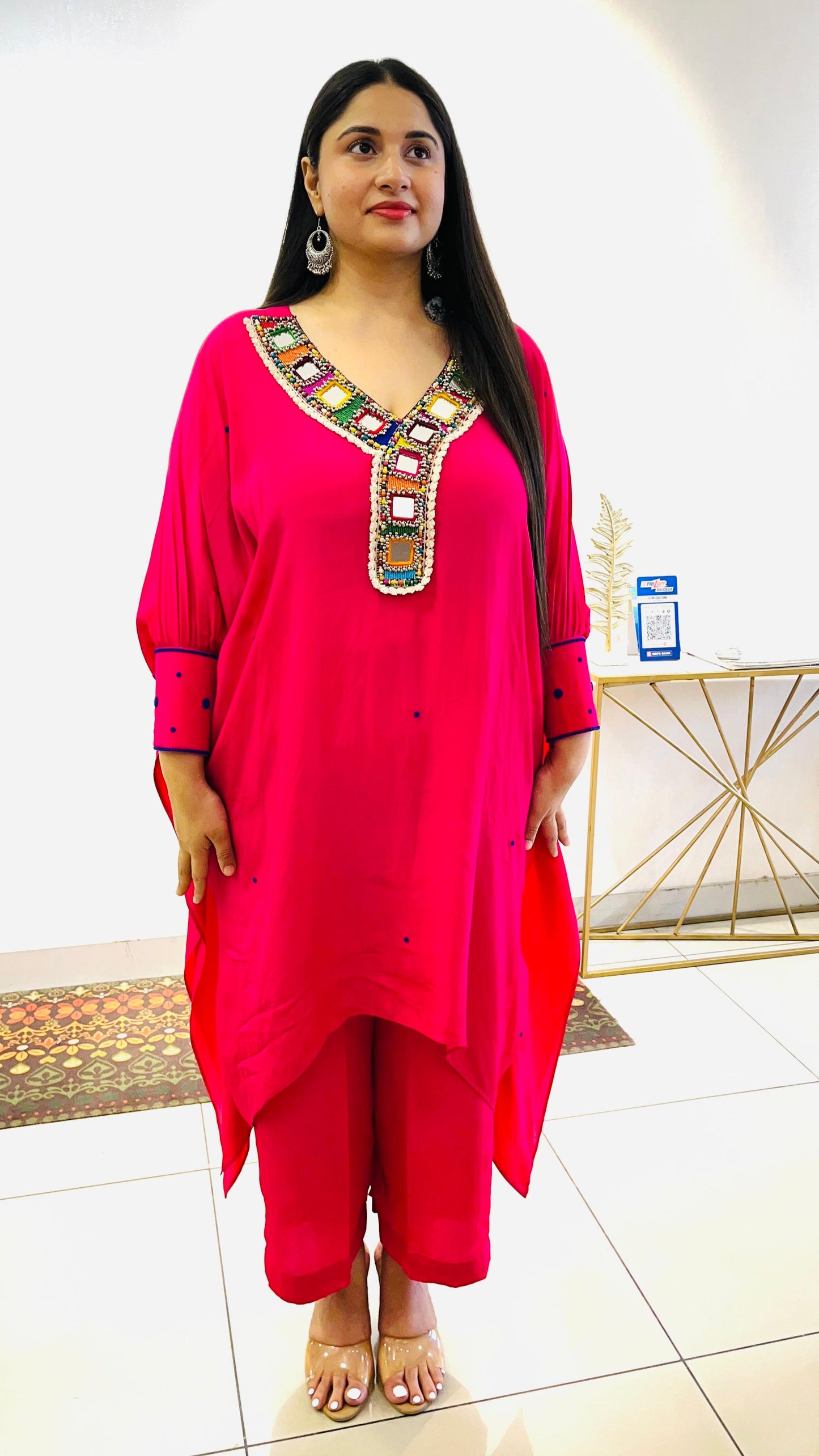Fuchsia kaftan set