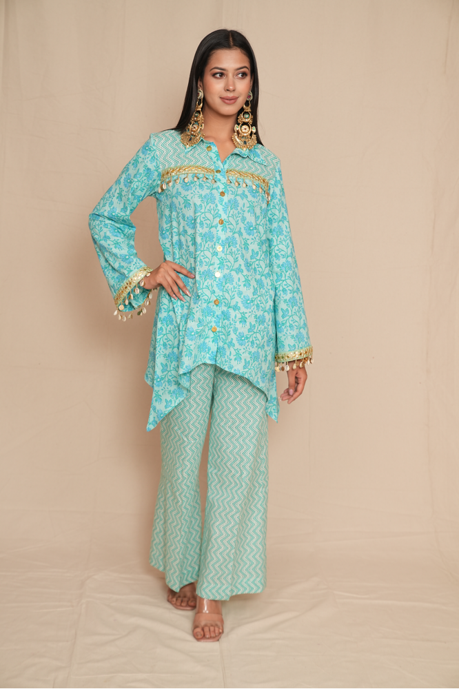 Sky Blue Festive Co-ord set