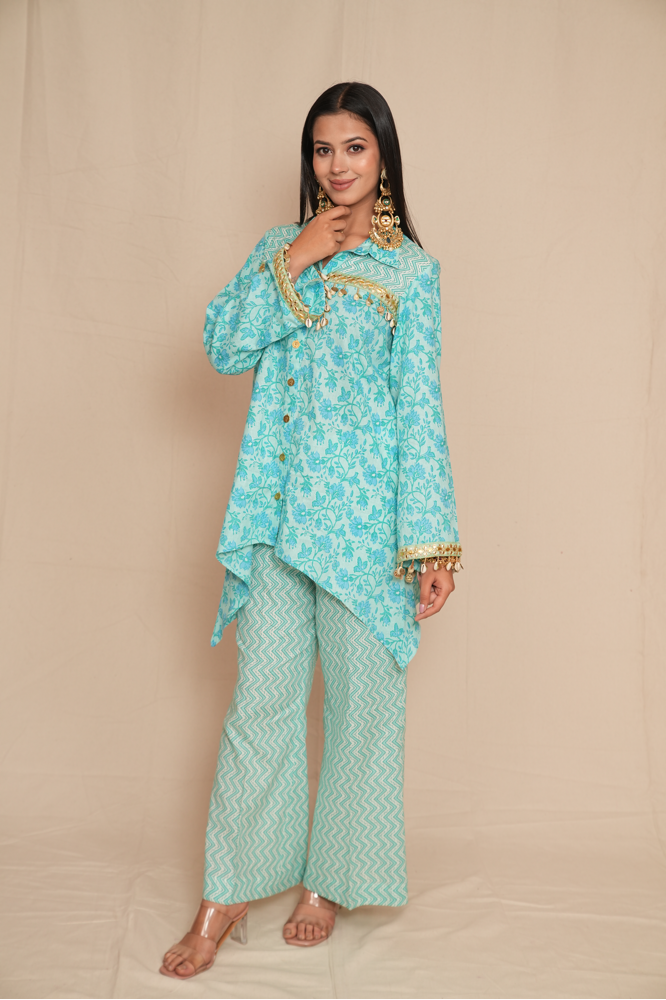 Sky Blue Festive Co-ord set