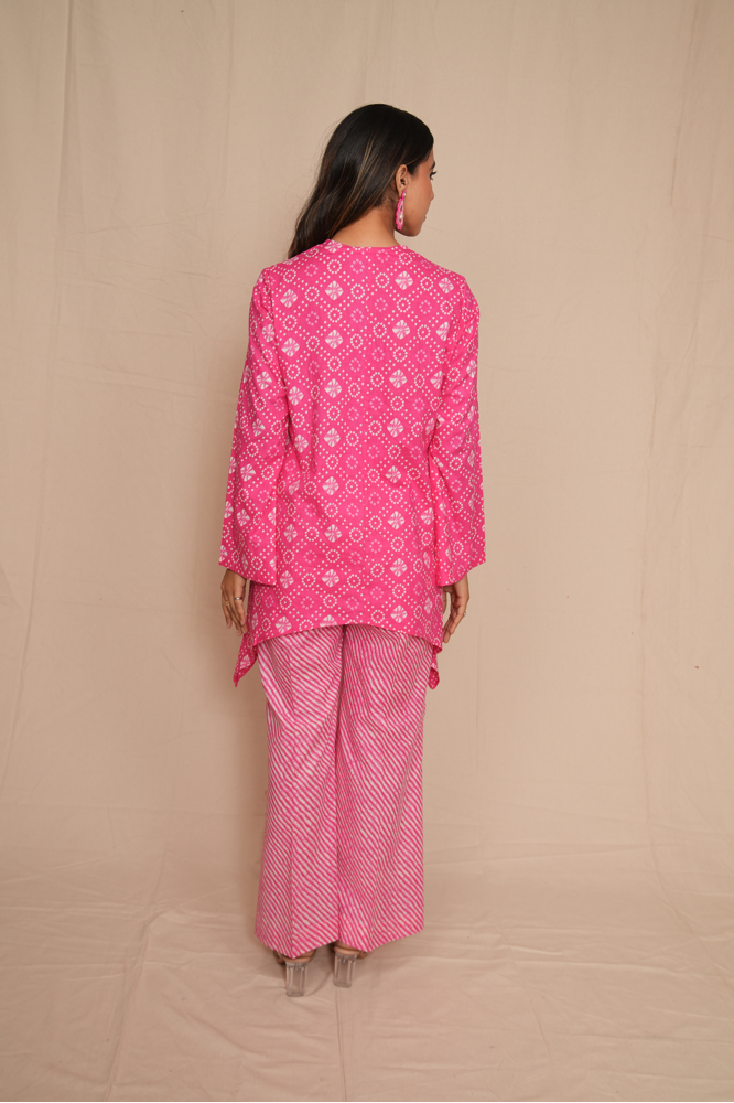 Rose bandhani co-ord
