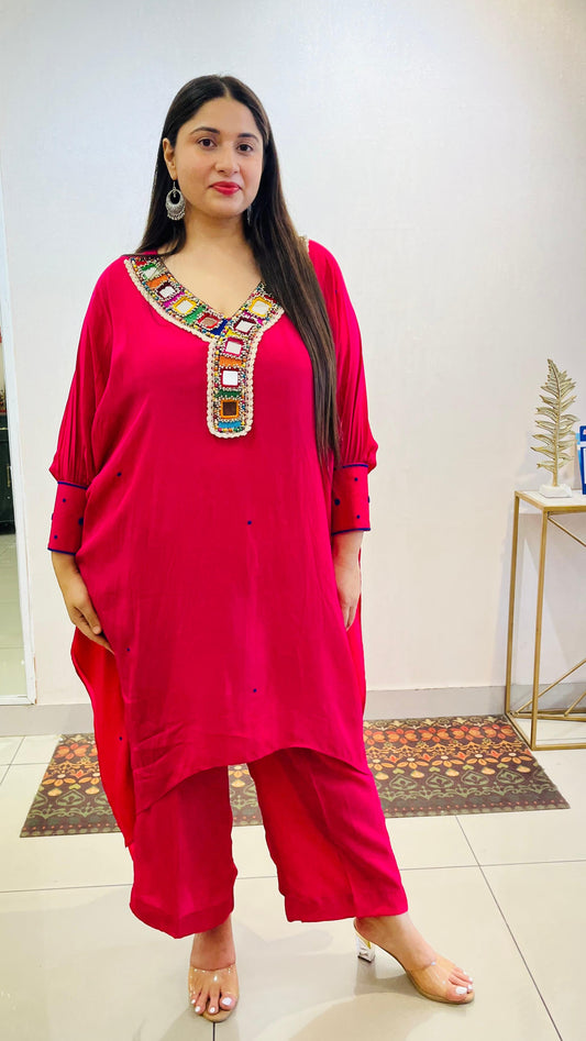 Fuchsia kaftan set